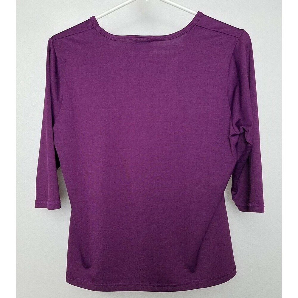 Arizona Jean Company Girl's Large 3/4 Sleeve Shirt Flower Purple Vintage Y2K - Picture 2 of 2